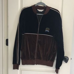 Vintage 80’s velour Christian Dior track jacket